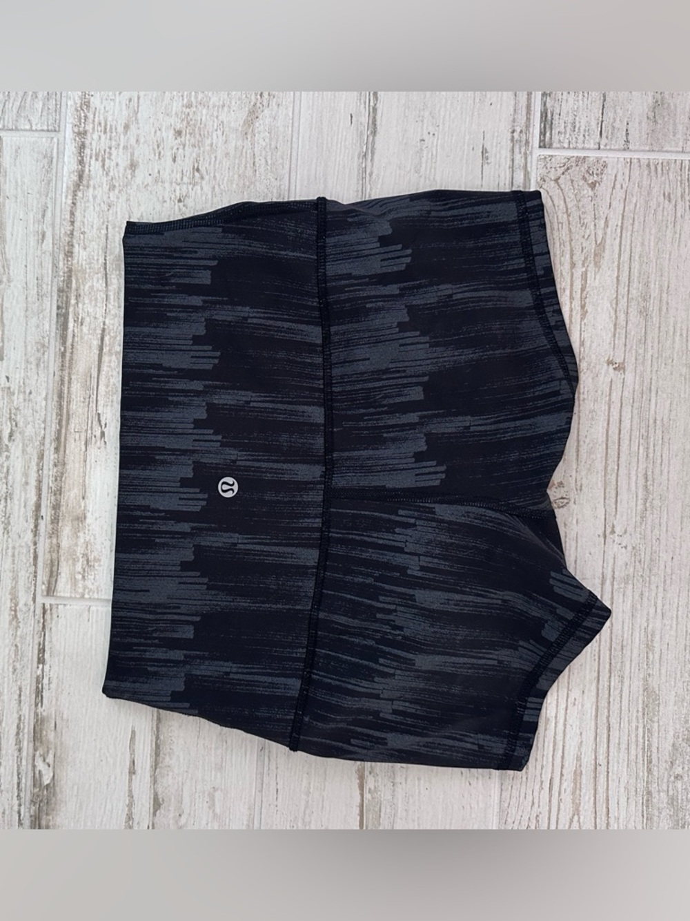 lululemon Black & Gray Striated High-Rise spandex 0